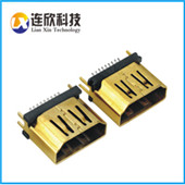 高清數(shù)碼專用HDMI HDMI連接器插座  HDMI 19PIN A  TYPE公座夾板式